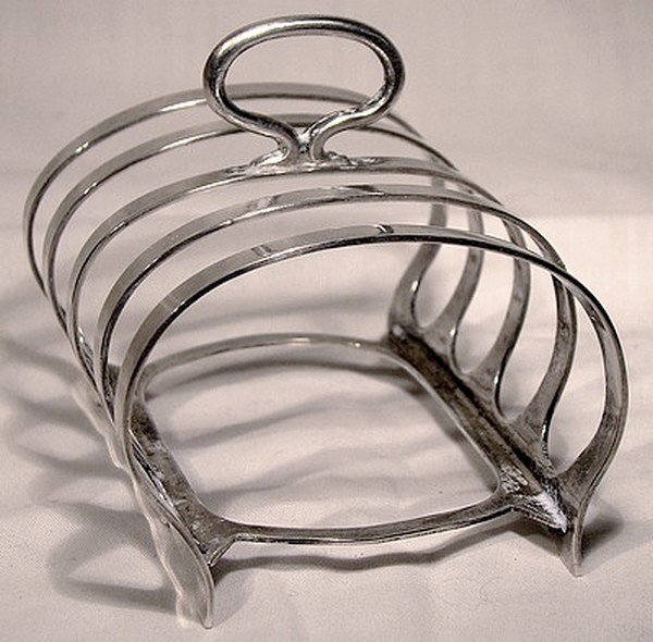 Antique Sterling Silver Toast Rack Sheffield England 1912 Four Slice