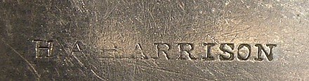 19thC H.A. HARRISON COIN SILVER CRUET LADLE