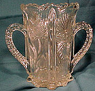 Higbee PANELED THISTLE EAPG HANDLED CELERY VASE