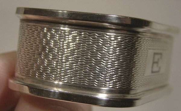 STERLING NAPKIN RING - Birmingham England 1953