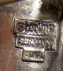 Utika STERLING Silver &amp; MARCASITES PIN Brooch 1930
