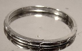 Art Deco 14K WHITE GOLD WEDDING BAND 1920s 14 K Ring