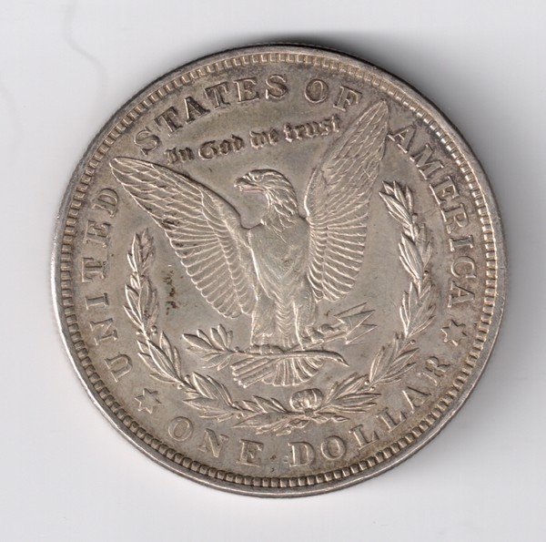 1921 U.S. SILVER MORGAN $1 ONE DOLLAR COIN EF