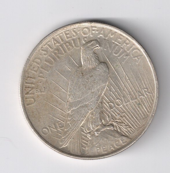 1922 U.S. SILVER PEACE $1 ONE DOLLAR COIN EF
