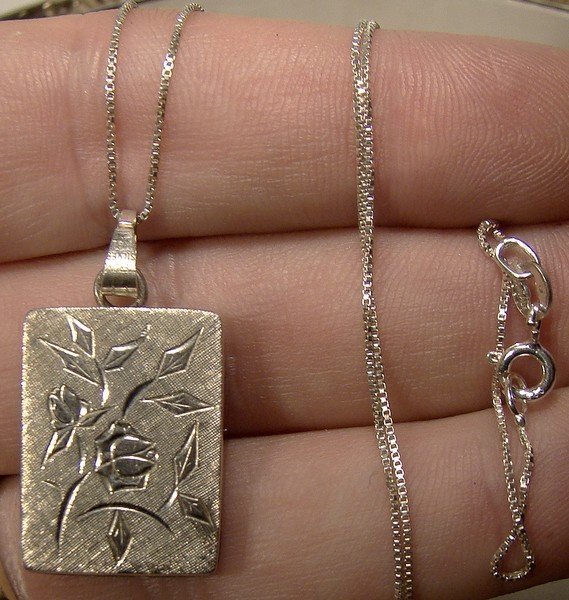 K&amp;L Germany BOOK STYLE PHOTO LOCKET on CHAIN NECKLACE