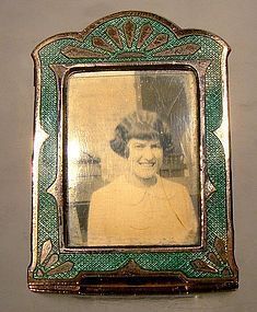 Edwardian ENAMEL MINIATURE STANDUP PICTURE FRAME 1910 1920