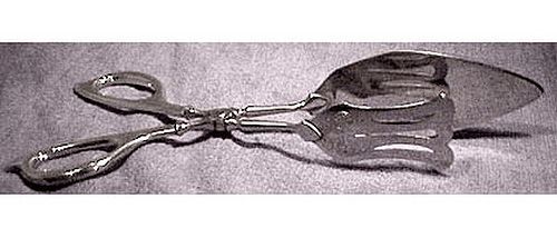 BIRKS PASTRY LIFTER or TONGS STERLING SILVER HANDLES