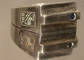 Unusual ROYAL BANK OF CANADA STERLING SAPPHIRE RING