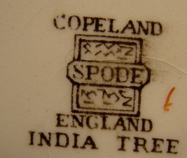 Spode England India Tree Cup, Saucer and B&amp;B Trio 1910