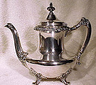 Footed REED & BARTON SILVER PLATED COFFEE POT 1897