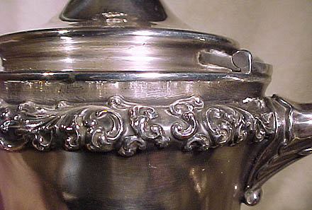 Footed REED &amp; BARTON SILVER PLATED COFFEE POT 1897