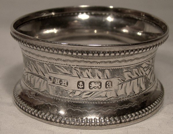 Fancy STERLING SILVER NAPKIN RING  - Birmingham 1900