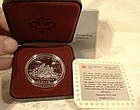 1989 CANADA MACKENZIE'S VOYAGE SILVER DOLLAR in CASE