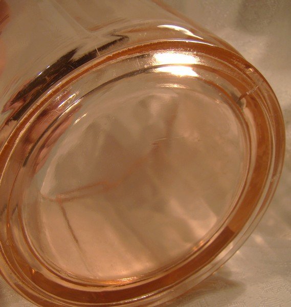 Paden City Cupid Etch Pink Depression Elegant Glass Ice Tub