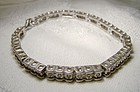 Sterling Silver Genuine Diamonds Tennis BRACELET 1980s