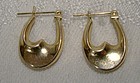 14K Hoop Earrings 1980s 14 K Pierced