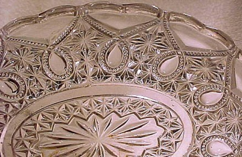 19th C. PRESSED GLASS SILVERPLATE HANDLED SERVING DISH