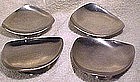 Set of 4 DANISH MODERN STAINLESS MINT DISHES c1960s