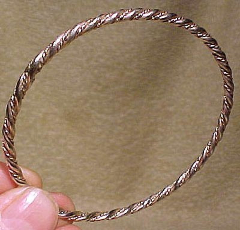 SOLID STERLING TWIST ROPE BRAIDED SILVER BANGLE