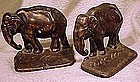 CAST IRON INDIAN ELEPHANTS BOOKENDS c1900-20