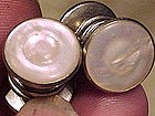 MOTHER OF PEARL SNAP-LINK CUFFLINKS 1920s-1930s