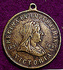 VICTORIA DIAMOND JUBILEE 1897 BRASS WATCH FOB