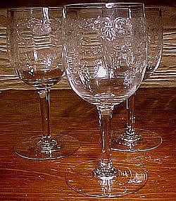 Bohemia QUEEN'S LACE ETCHED WINE GLASSES