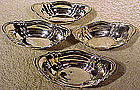 Set of Four BIRKS STERLING NUT or MINT DISHES 1940s-50s