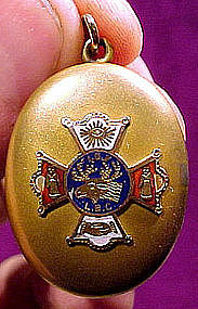 GF INDEPENDENT ORDER OF FORESTERS PHOTO LOCKET c1900-10