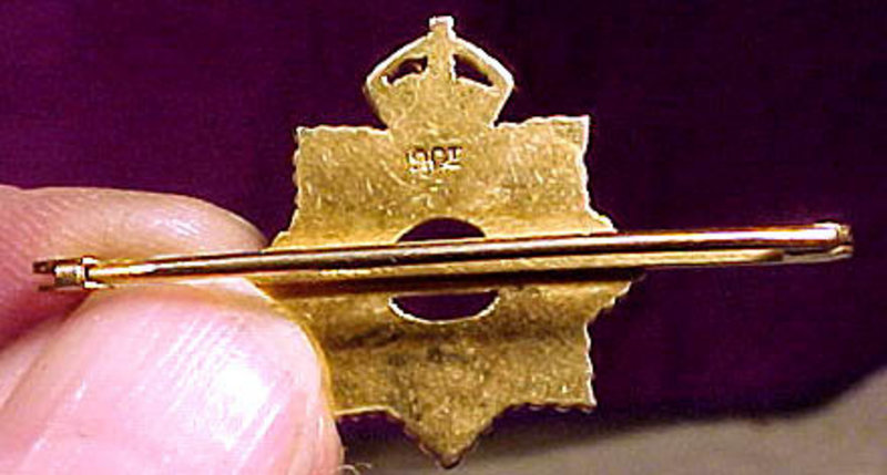 9K WWI CANADIAN ARMY SERVICE CORP PIN BADGE c1914-18