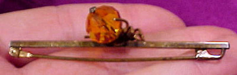 Victorian RGP CRYSTAL SPIDER BROOCH TIE PIN 1880s