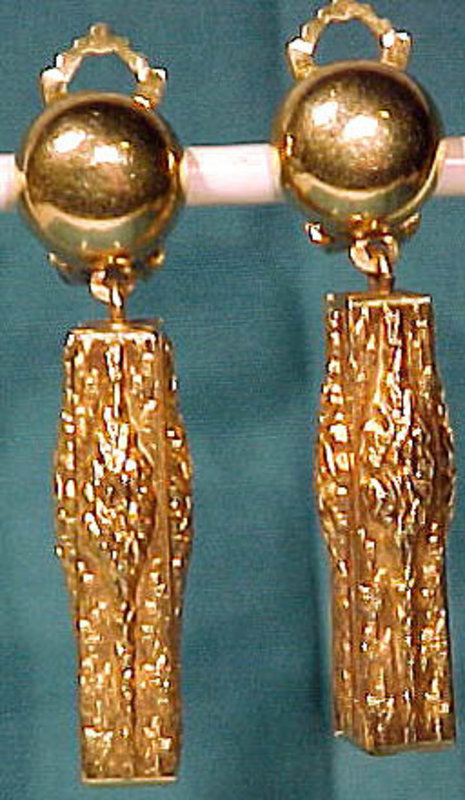 GERMAN GP MODERN DROP EARRINGS c1970s