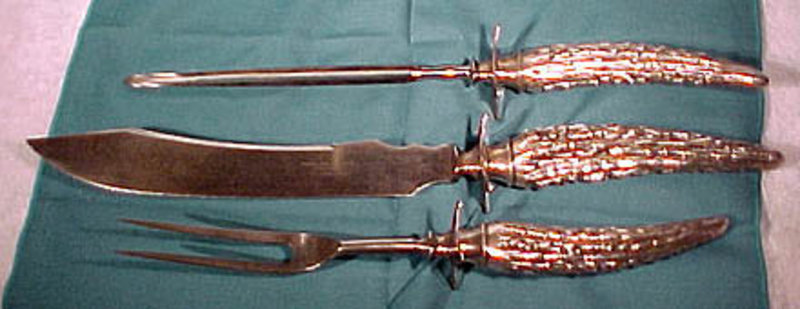 Simpson Hall Miller 3 Pc. SP HORN HANDLE CARVING SET