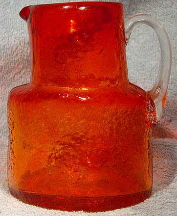 ARTS &amp; CRAFTS PIGEON BLOOD GLASS PITCHER