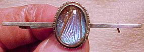 Sterling BUTTERFLY WING BAR PIN c1900-20