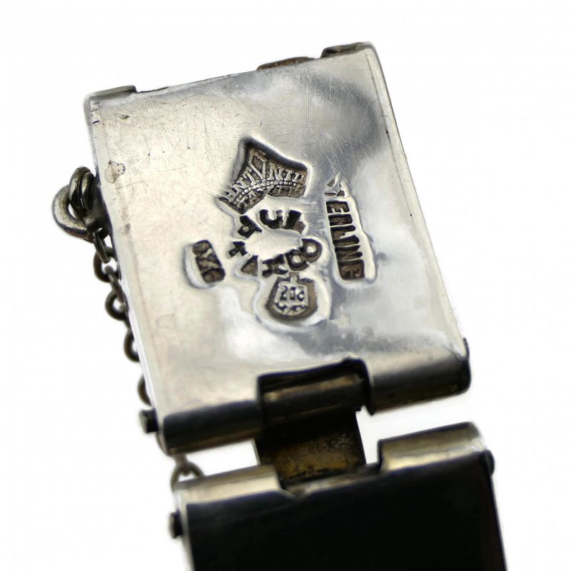 Antonio Pineda 970 Silver Taxco Mexican Carnelian Bracelet Book-Piece