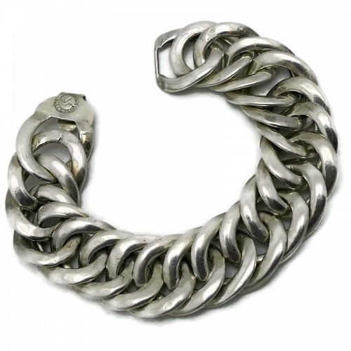 William Spratling Taxco Mexican Silver Curb Chain Link Bracelet