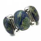 Hector Aguilar Azurite 940 Silver Taxco Mexican Bracelet