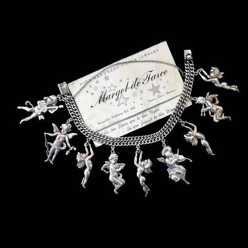 Margot de Taxco #5441 Mexican Charm Bracelet Sterling Silver