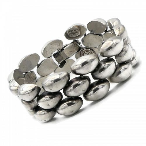 William Spratling 1940's Oval Link 980 Silver Taxco Mexican Bracelet