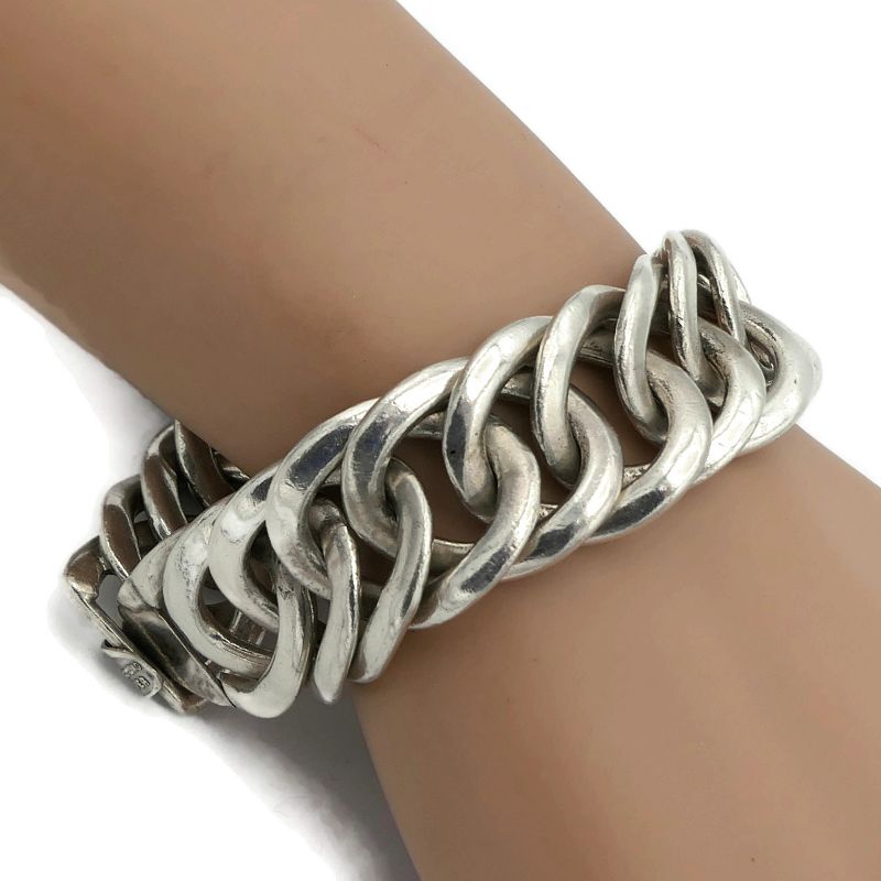 Taxco Silver Hook Chain Link Bracelet from Mexico - Silver Harmony