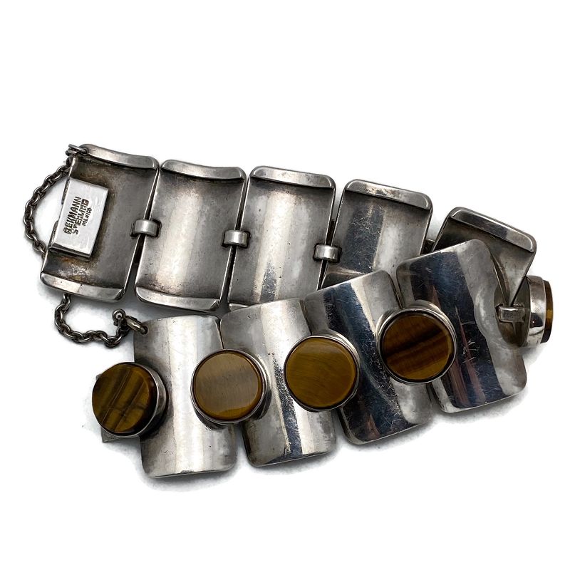 Carmen Beckmann Mexican Sterling Silver Stones Bracelet