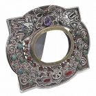 Matilde Poulat Matl Jeweled Palomas Mexican Sterling Silver Frame