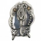 William Spratling 1940's Butterfly Bronze Silver Taxco Mexican Pin