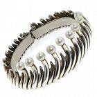 Antonio Pineda Taxco Mexican Pearl 970 Silver Bracelet