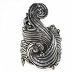 Corpus Artisans Mexican Repoussé Silver Koi Fish Cuff Bracecelet