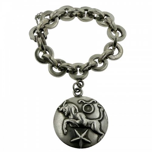 Margot de Taxco Taurus Zodiac Sterling Silver Bracelet