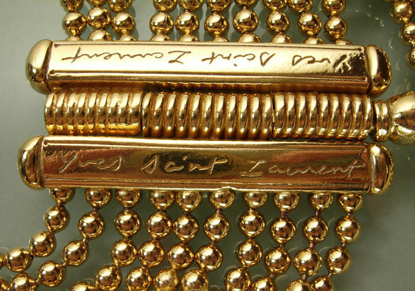 1990 Yves Saint Laurent YSL Brilliant Goldtone Necklace