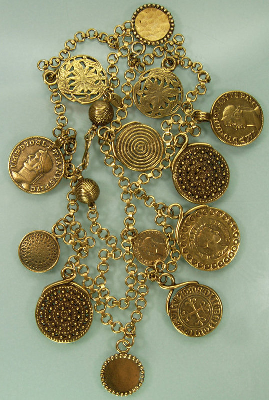 1980 Yves Saint Laurent Byzantine Coin Sautoir Necklace