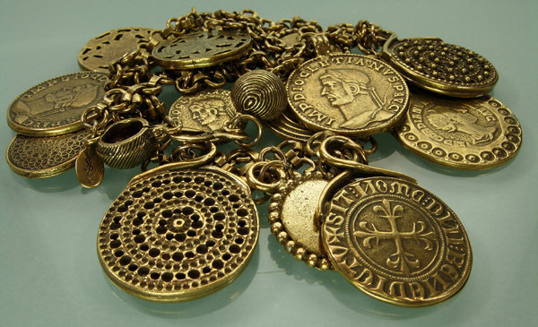1980 Yves Saint Laurent Byzantine Coin Sautoir Necklace